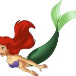 ariel swimming