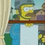 Ned Flanders holding up note