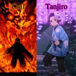 Coil and Kamado.Tanjiro temp meme