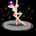 Waluigi poledancing