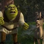 angry shrek with donkey meme