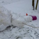 Broken snowman