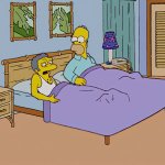 Homer Simpson In Bed With Moe Szyslak