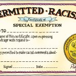 Racism certificate