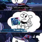 That's For You Jimmy! And You Know What For... | Remember Cuphead,  This Form Of Paper Peach Existing Means Were Doomed As A Species | image tagged in good old mugman,cuphead,paper mario | made w/ Imgflip meme maker