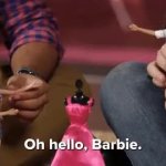 Barbie playing dolls GIF Template