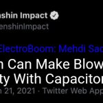 Genshin Impact Tweet Meme ElectroBoom | ElectroBoom: Mehdi Sadaghdar; If Raiden Can Make Blow Electricity With Capacitor Sword? | image tagged in genshin impact tweet blank meme,electroboom,memes,funny,genshin impact,mehdi | made w/ Imgflip meme maker