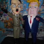 hitler and trump piñatas