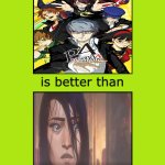 i think persona 4 the animation is better than arcane | image tagged in i think blank is better than blank,persona 4,arcane,videogames,tv shows,cartoons | made w/ Imgflip meme maker