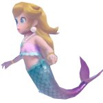 mermaid peach hovering