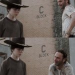 sme scale | image tagged in memes,rick and carl | made w/ Imgflip meme maker