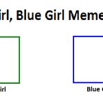 Green Girl Blue Girl Meme Template meme