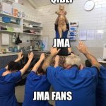 All Hail The Cat | QIBLI; JMA; JMA FANS | image tagged in all hail the cat | made w/ Imgflip meme maker