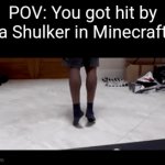 Shulkers be trolling | POV: You got hit by a Shulker in Minecraft | image tagged in gifs,minecraft | made w/ Imgflip video-to-gif maker