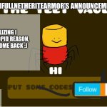 babyzombieinfullnetheritearmor's Announcement template | AFTER REALIZING I LEFT FOR A STOOPID REASON, I DECIDED TO COME BACK :); GOOD | image tagged in babyzombieinfullnetheritearmor's announcement template | made w/ Imgflip meme maker