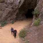 Beverly Crusher and Jean-Luc Picard Walking Away From Cave