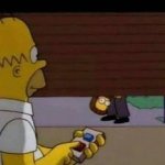 Homero le cierra el garage a flanders