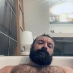 Old Cummer in bathtub