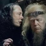 Musk Whispering in Trump's Ear as if They Were Grima Wormtongue