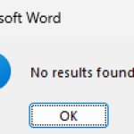 Microsoft  No Results Found