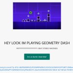 Why is this website playing Geometry Dash???