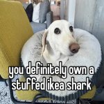 you definitely own a stuffed ikea shark