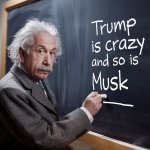 Albert Einstein Donald Trump Elon Musk