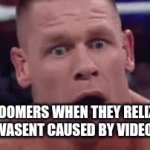 its the leading cause for cancer according to my grandma | BOOMERS WHEN THEY RELIZE COVID WASENT CAUSED BY VIDEO GAMES | image tagged in gifs,funny | made w/ Imgflip video-to-gif maker