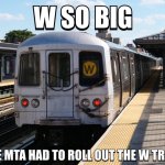 W So Big the MTA had to Roll Out the W Train