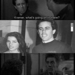 1738 | YOU TELL ME, JERRY | image tagged in seinfeld kramer what's going on in there | made w/ Imgflip meme maker