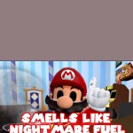 Mario smells the nightmare fuel meme