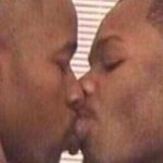 Men kissing