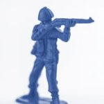 Blue plastic soldier