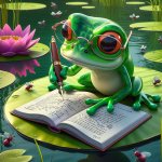 Studious Frog