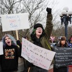 Protestor idiots