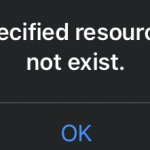 The specified resource does not exist template