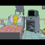 Bart Simpson In Hospital Bed