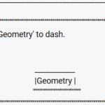 Geometry to Dash Error