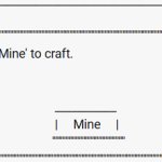 Mine to Craft Error