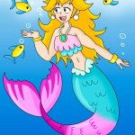 mermaid peach