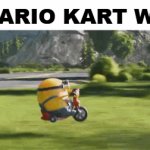 who remembers this game | MARIO KART WII | image tagged in gifs,minions,mario kart | made w/ Imgflip video-to-gif maker