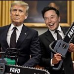 Trump Elon Chainsaws