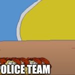 Jailbreak be like: | ONE PERSON WHO HAS SWAT GAMEPASS; EVERYONE ON THE POLICE TEAM | image tagged in one salute all salute,jailbreak,roblox,swat,pizza tower | made w/ Imgflip meme maker