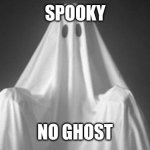 Spooky no ghost | SPOOKY; NO GHOST | image tagged in ghost | made w/ Imgflip meme maker