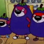 Eggplant Costumed Otters template