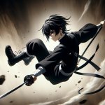 Kirito back fliping