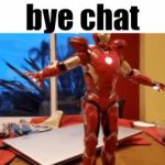 Iron Man bye chat GIF Template