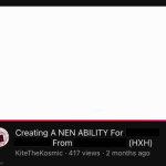 Creating a Nen Ability for (  ) from (  )  (HXH)  YouTube Video template