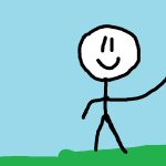 stickman waving