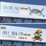 old bay | MEME; MEME; view it. | image tagged in old bay,crab | made w/ Imgflip meme maker